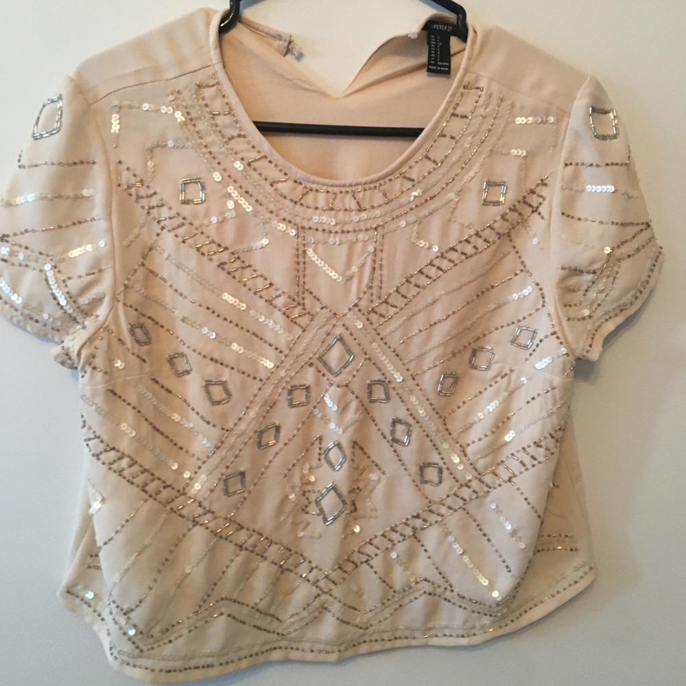 Forever 21 sequins crop top